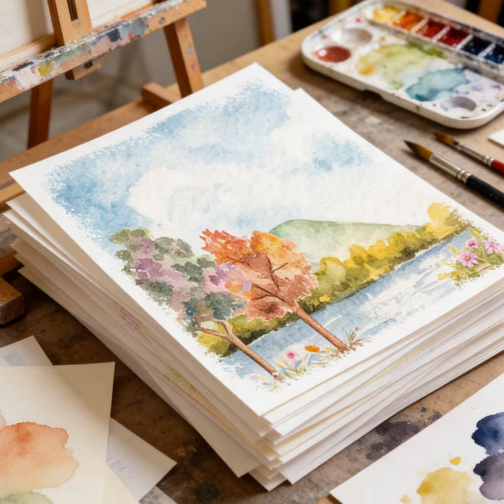 50 Sheets A4 Watercolour Paper 160GSM Cold Press Artist Painting Paper Pad