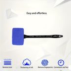 Car Windshield Cleaning Tool with Microfiber Pads – Extendable Glass Cleaner Brush for Auto Windows