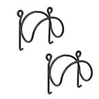 2PCS Space-Saving Towel Rack – Wall Mounted Bathroom Towel Organizer Hanger Black