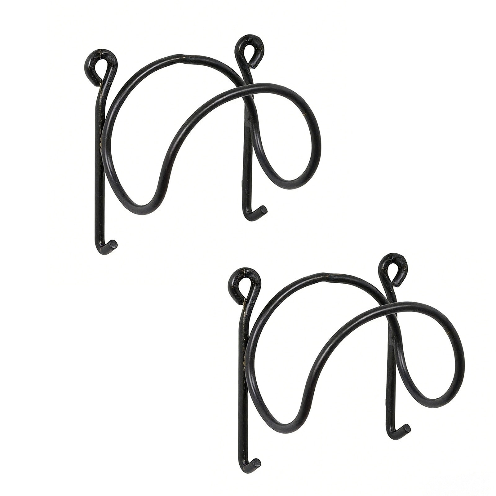 2PCS Space-Saving Towel Rack – Wall Mounted Bathroom Towel Organizer Hanger Black