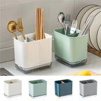 Cutlery Drainer Basket - Multifunctional Spoon Chopstick Storage Holder with Drain Base