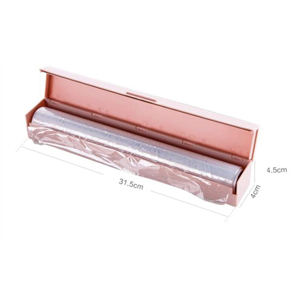 Bamboo Food Wrap Dispenser with Cutter | 3 Slot Cling Film & Foil Storage Organizer
