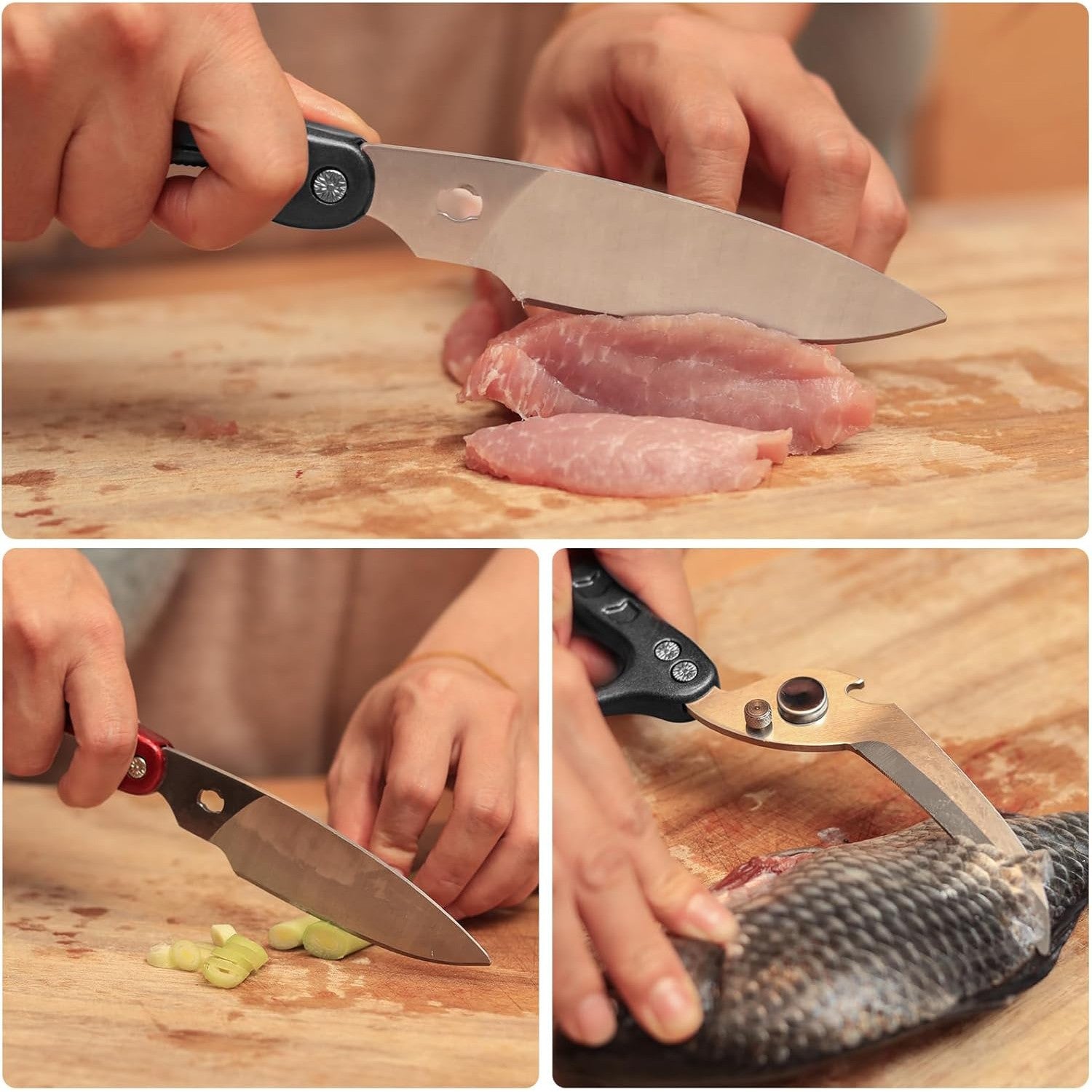 2pcs Heavy Duty Kitchen Scissors | Stainless Steel Meat Bone Shears & Beer Opener