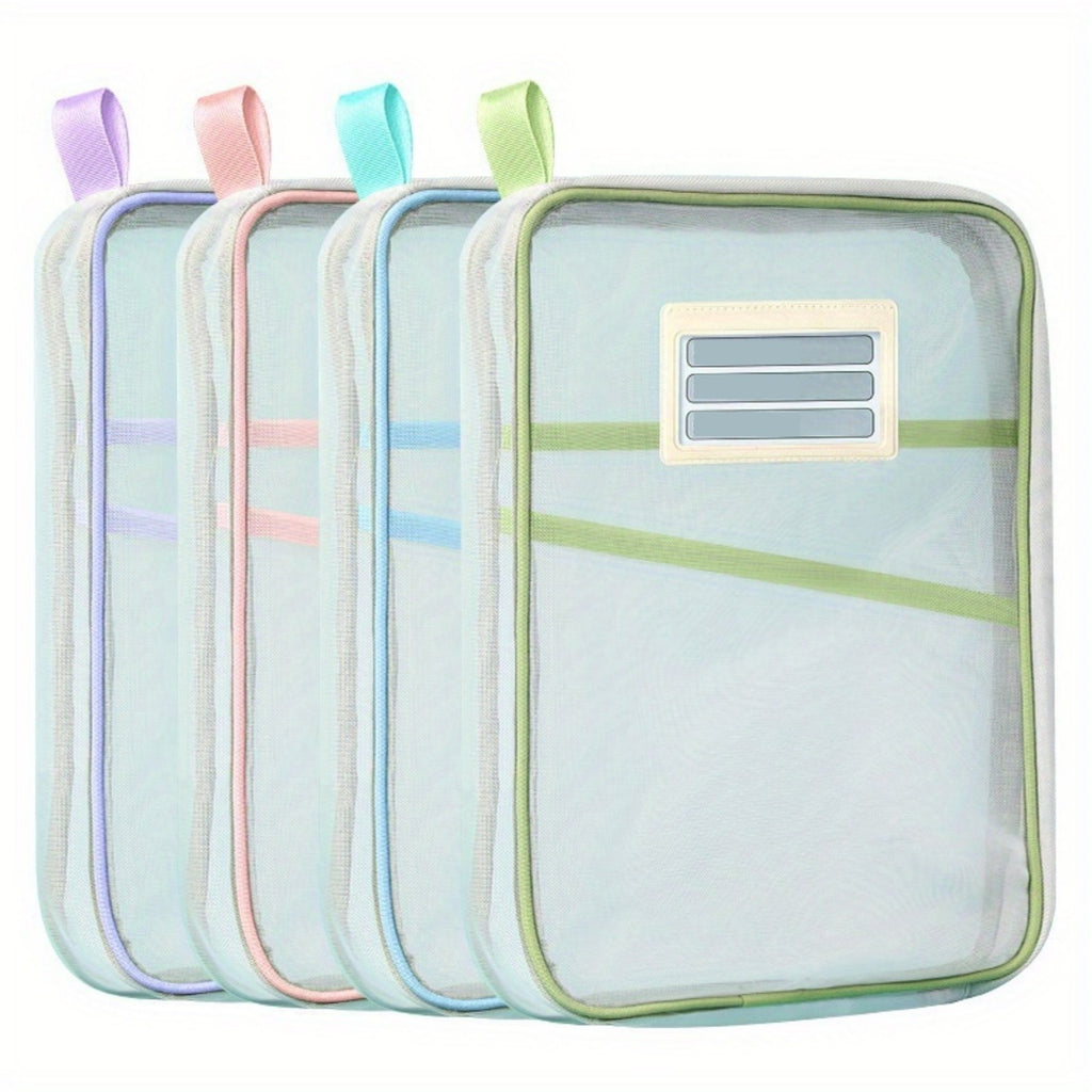 2 Pack A4 Zipper File Folder Document Storage Bags – Large Capacity Nylon Organiser Pouches