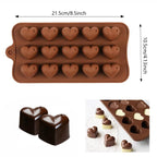4PCS Heart Silicone Mold Set - Love Heart Cake Chocolate Ice Cube Soap Baking Moulds