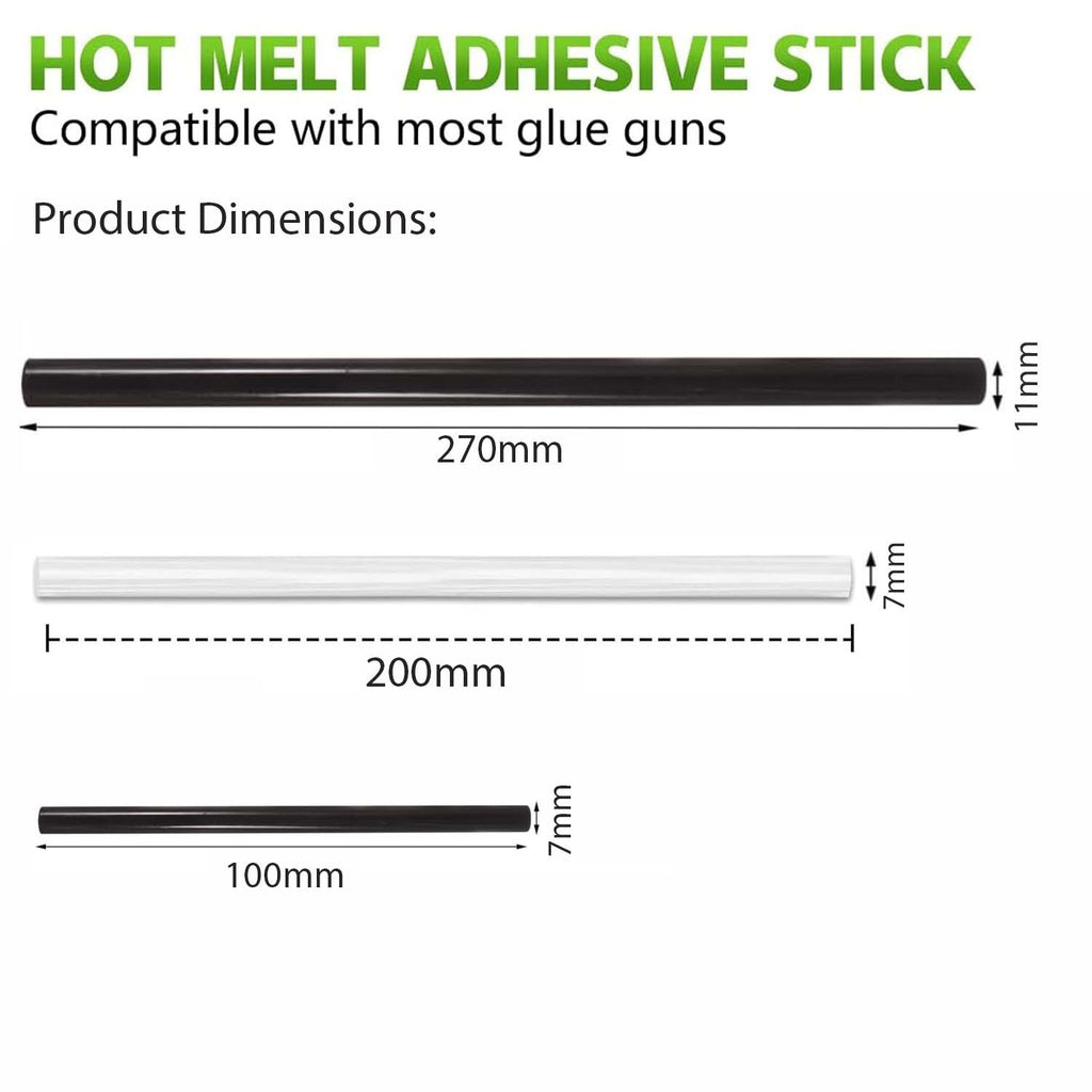 Hot Melt Glue Sticks Clear/Black Adhesive For Glue Gun Heating Craft 7mm 11mm