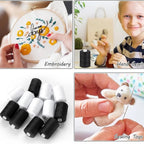 8pcs Polyester Sewing Thread Spools 500m | Black & White Quilting Embroidery Thread Set