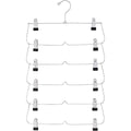 2 Pack 6 Tier Skirt and Pant Hangers with Clips - Space Saving Multi Hangers for Closet Storage