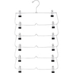 2 Pack 6 Tier Skirt and Pant Hangers with Clips - Space Saving Multi Hangers for Closet Storage