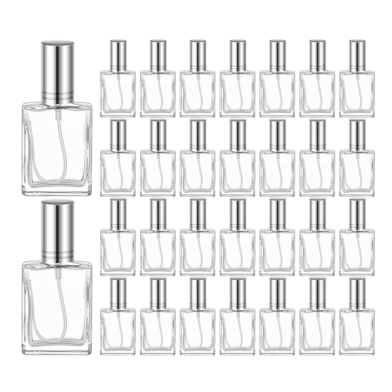 100ML Refillable Perfume Atomizer Empty Glass Spray Bottle Flat Cosmetic Container