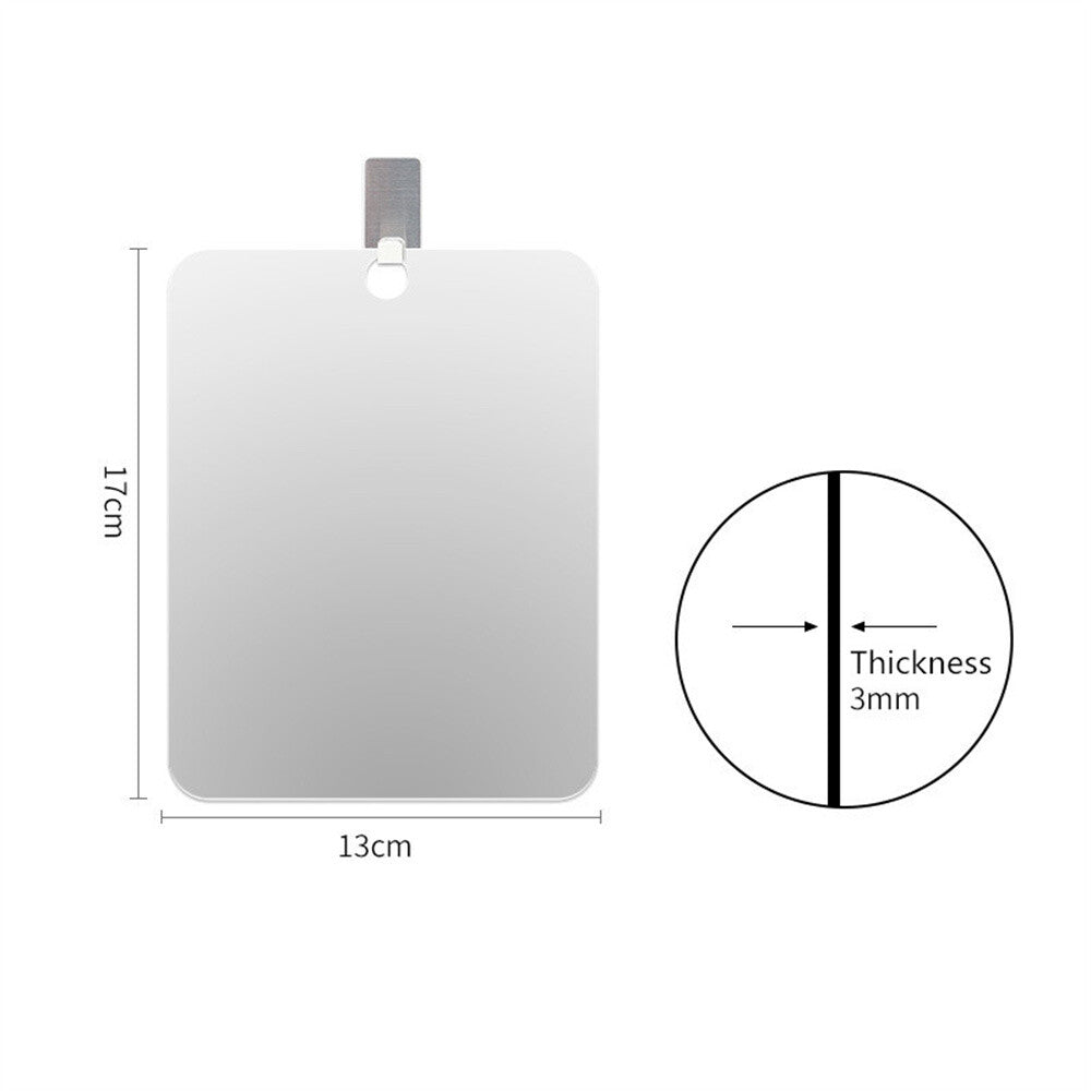Anti-Fog Shower Mirror – Fogless Shaving Mirror for Bathroom (17 × 13cm)