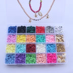 4300PCS Polymer Clay Beads Kit DIY Bracelet Jewelry Making Beads Set