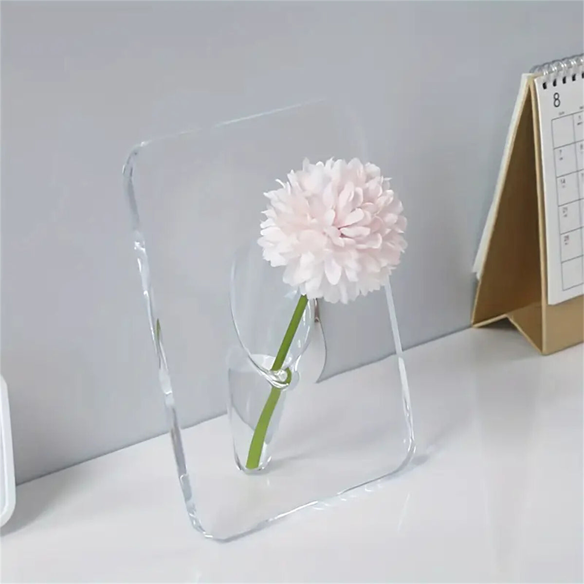 Acrylic Photo Picture Frame Vase for Centerpieces,Cute Bud Vase,Flower Vaser