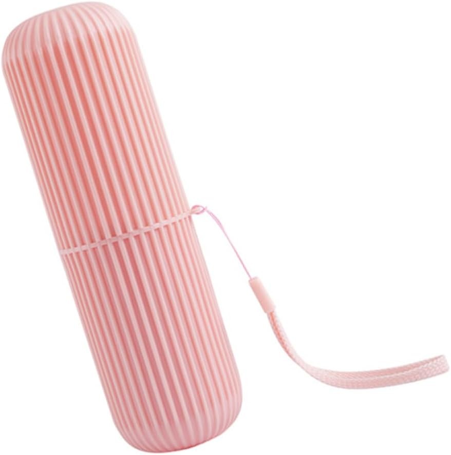 3PCS Portable Travel Toothbrush Storage Box Set - Durable Toothbrush Holder Case Pink