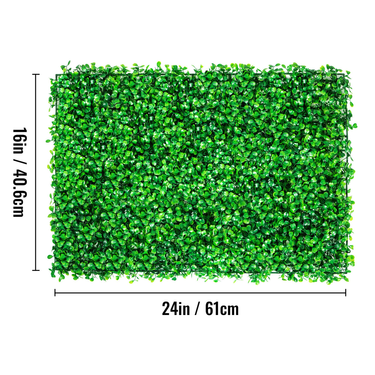 Fake green wall panel size 40.6cm x 61cm