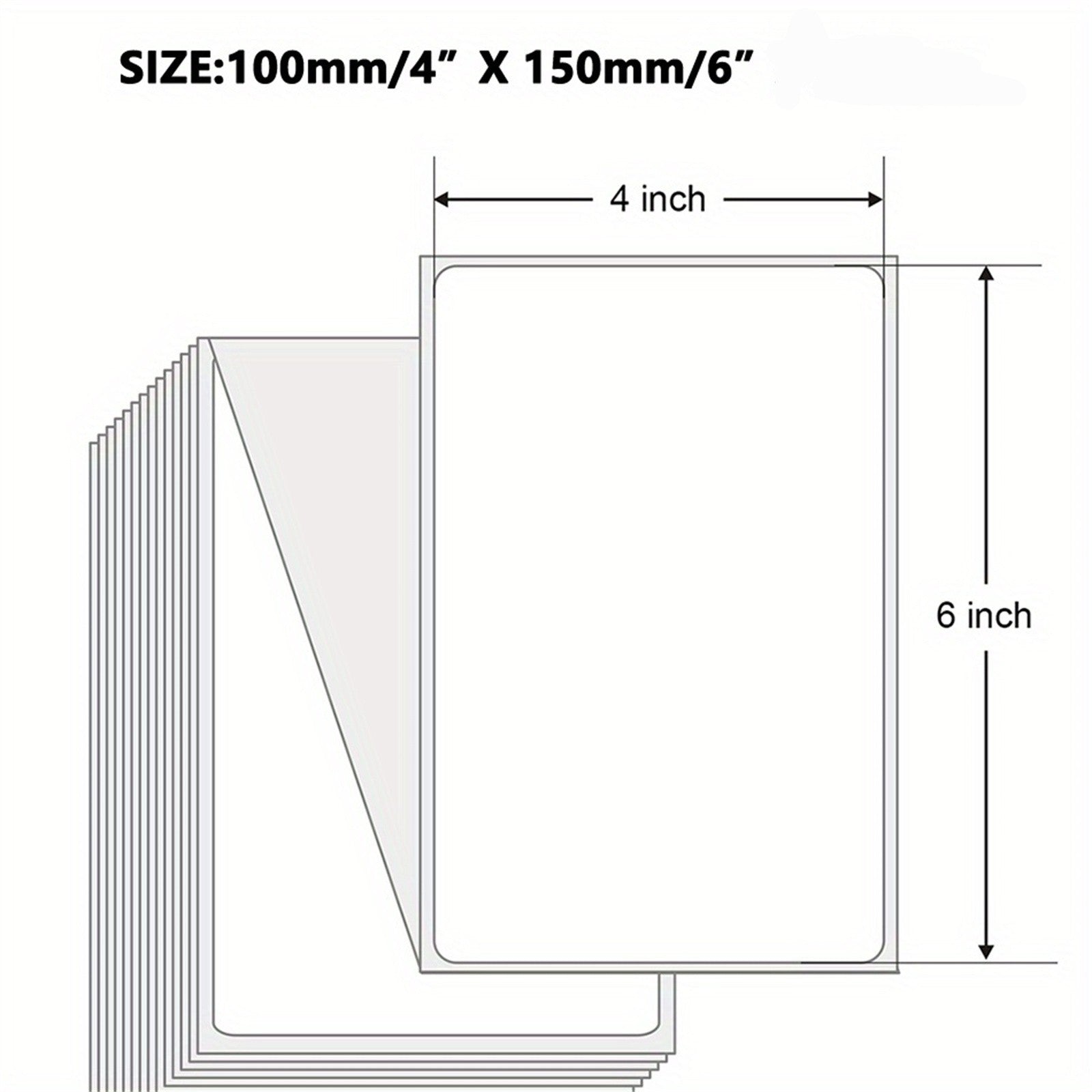 4x6 Thermal Direct Shipping Labels 500 Pack - Fan Fold 100x150mm White Sticker Labels