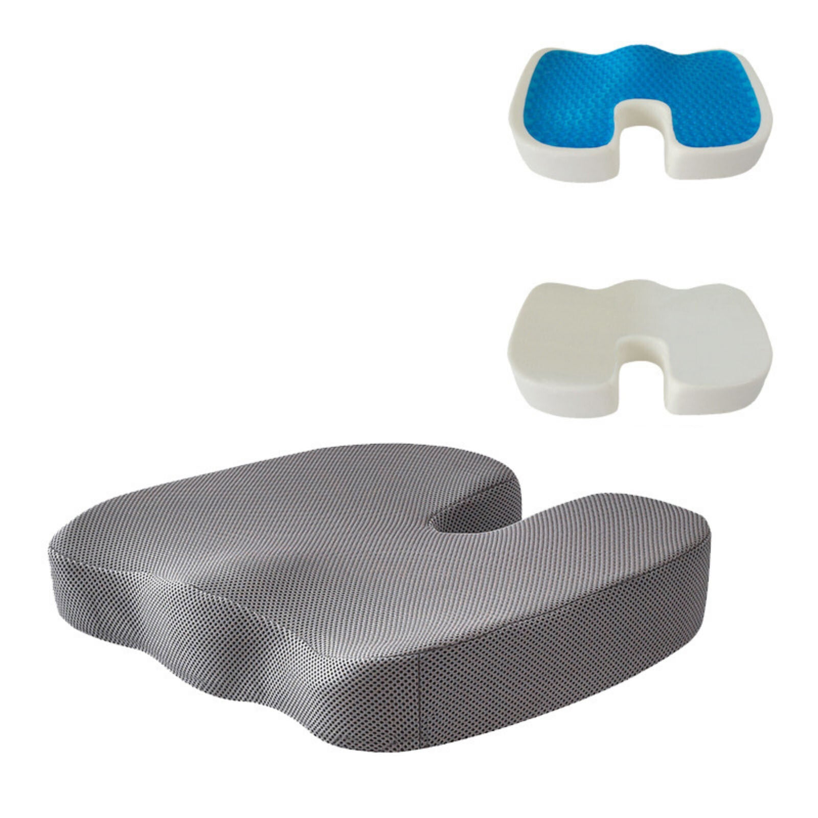Orthopaedic Memory Foam Seat Cushion Chair Support Pillow for Back Pain Relief