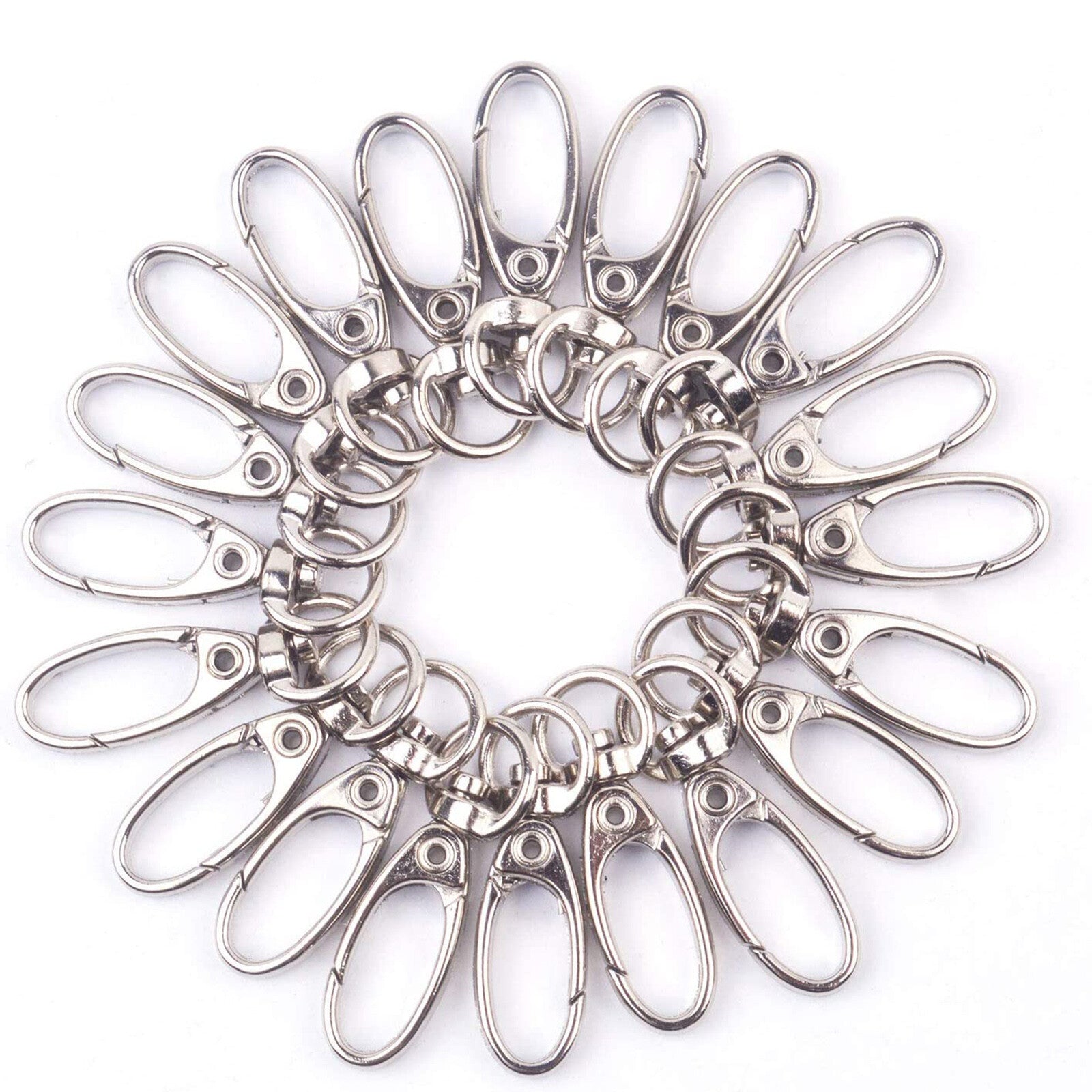 100PCS Gold Swivel Lobster Clasps – Metal Trigger Snap Hooks for Keychains, Bags and DIY Crafts