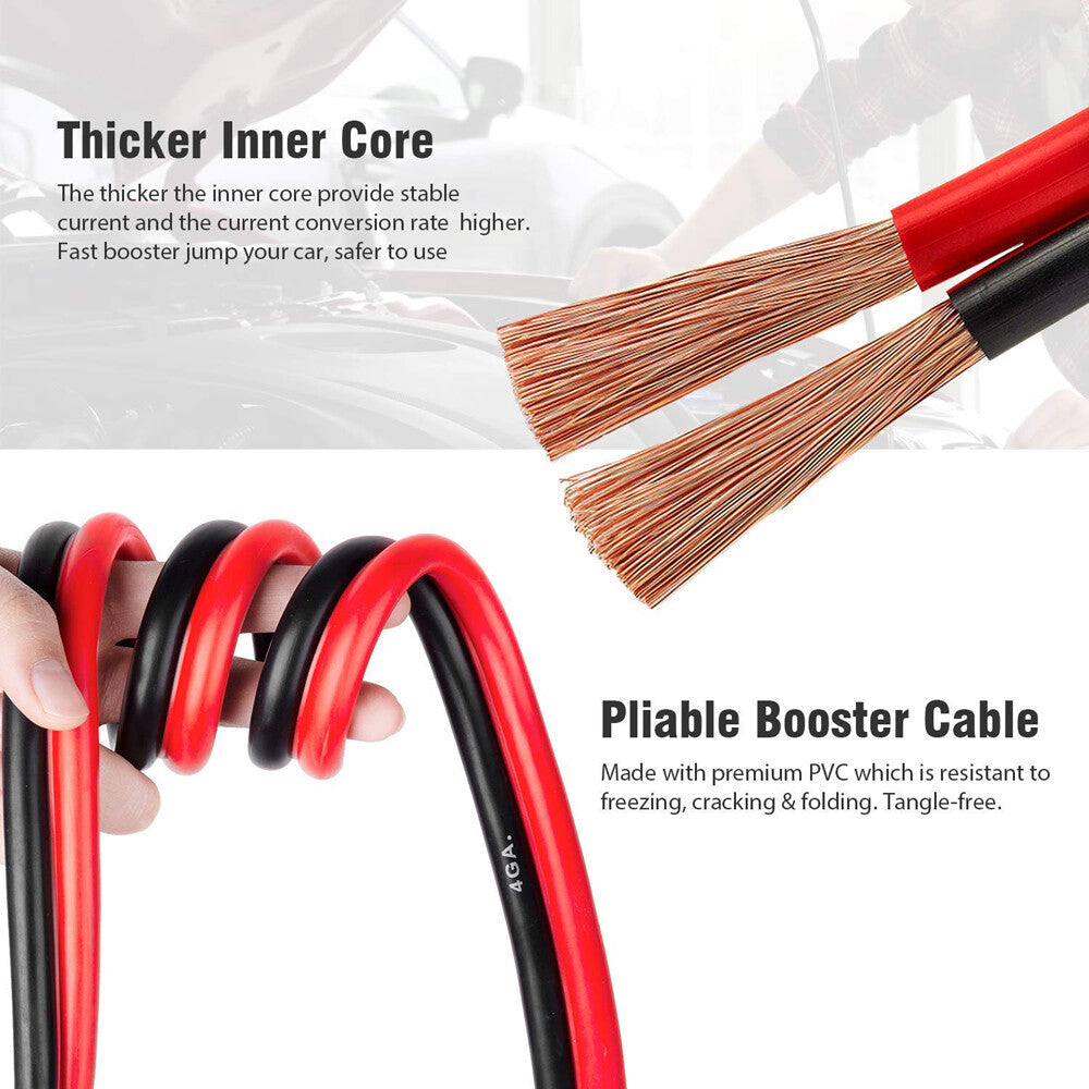 3000A Heavy Duty Jumper Leads 6M – Car Battery Booster Cables with Surge Protection