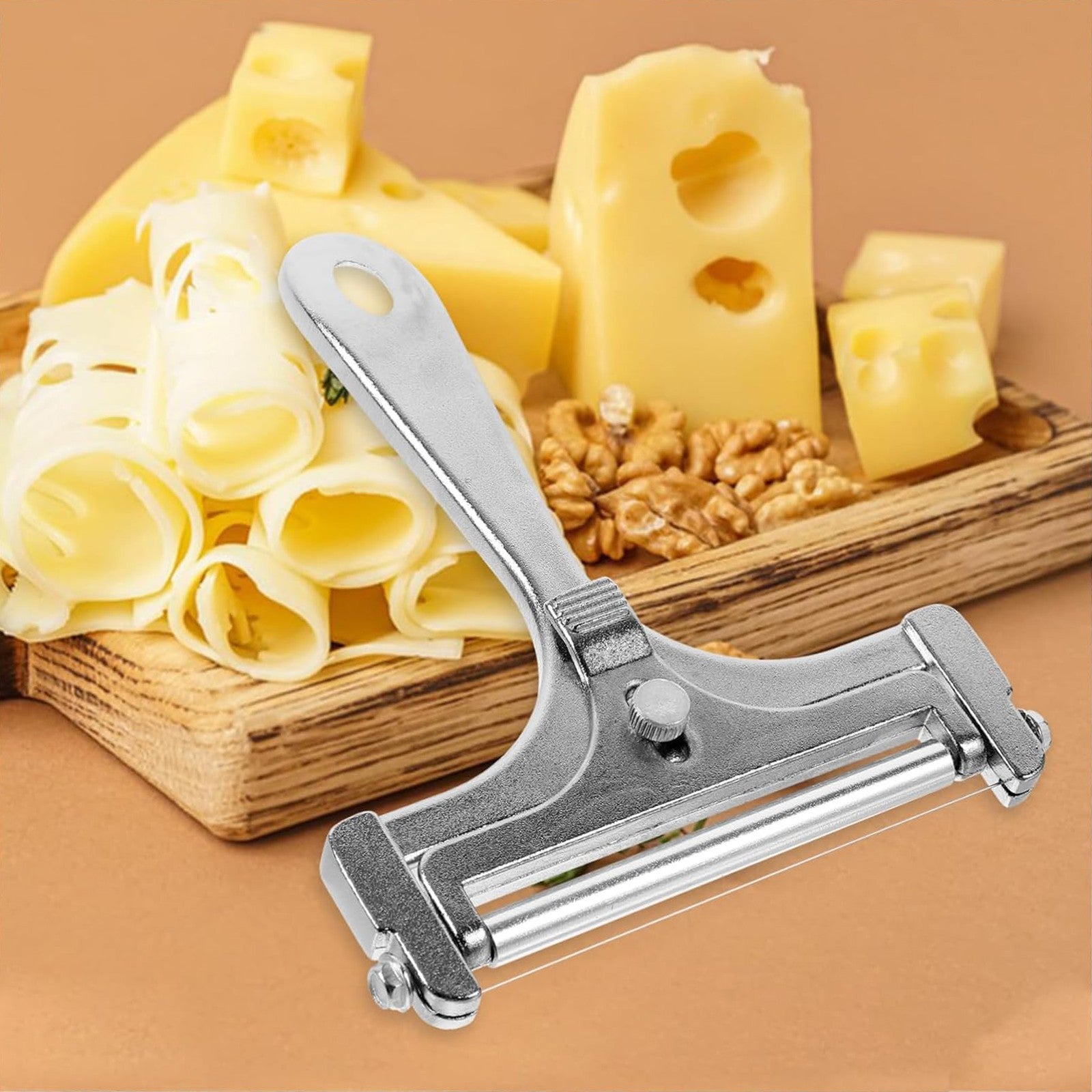 4PCS Adjustable Cheese Slicer Cutter - Reusable Non-Stick Cheese Grater Tool for Kitchen