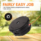 2pcs Speed Feed Trimmer Head 4.5" | Universal Bump Feed Line Head for Brush Cutter