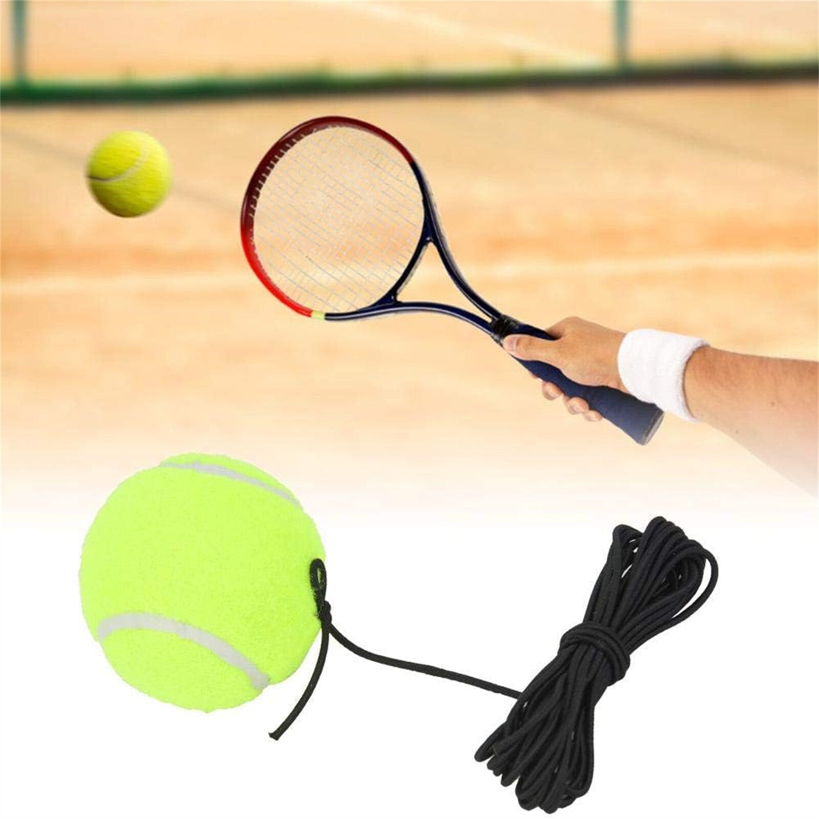 3PCS Tennis Trainer Replacement Balls with String Practice Training Balls