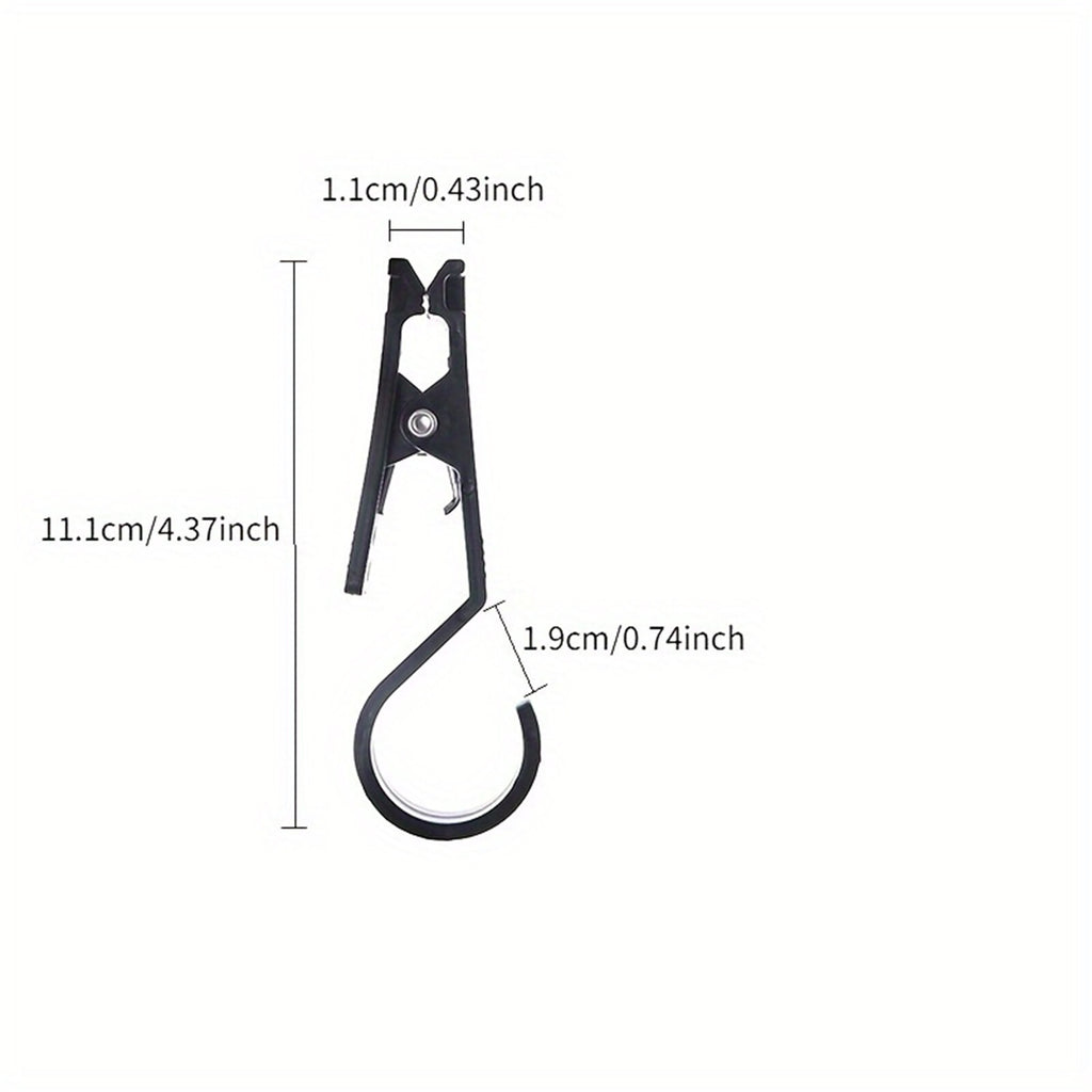 4PCS Outdoor Tent Canopy Clip Hooks - Camping Cloth Clamp Holder Accessories
