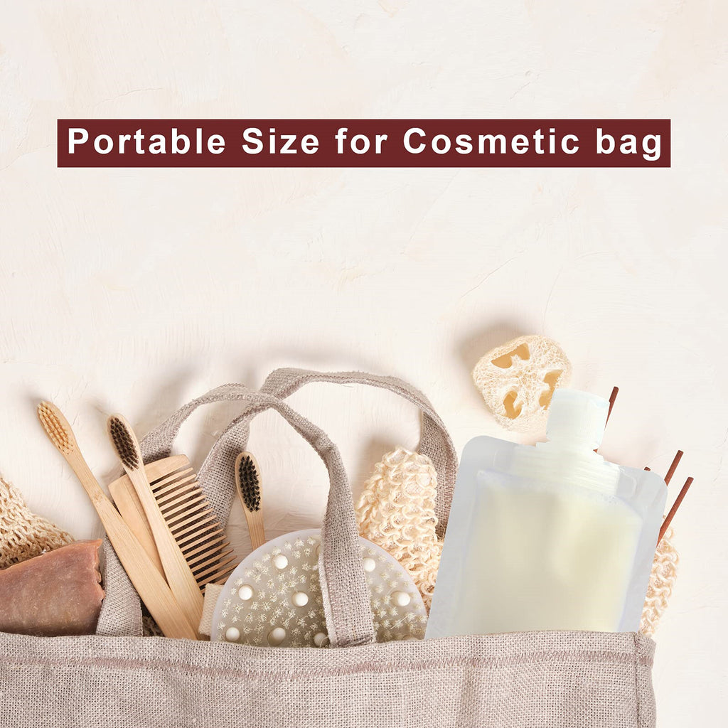 50PCS Reusable Travel Sample Pouches – Empty Plastic Bags for Makeup, Lotion, Shampoo and Liquid Toiletries