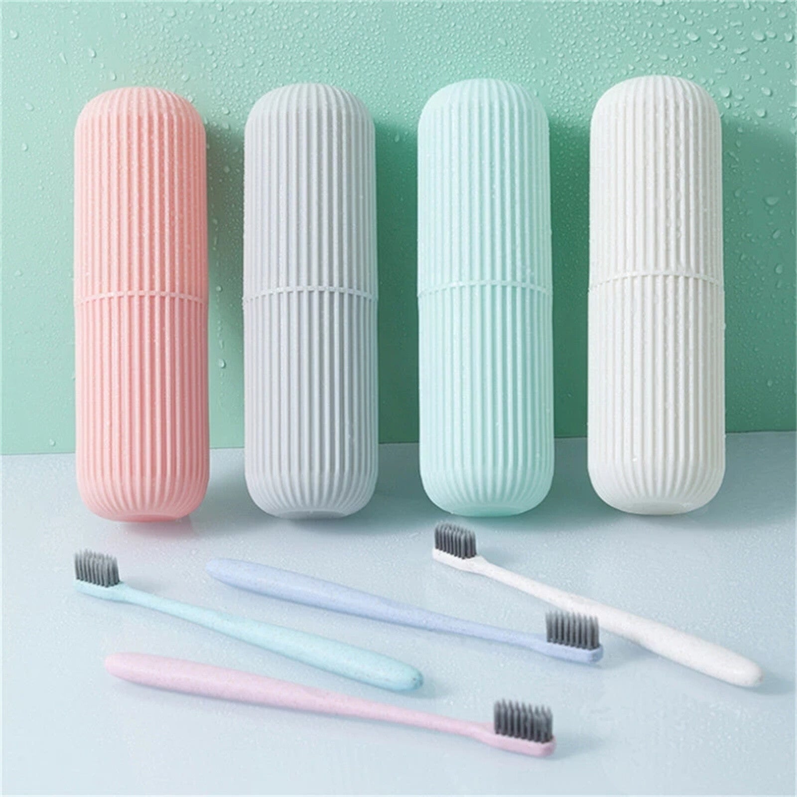 Portable Toothbrush Holder Case Travel Toothpaste Storage Box Bathroom Organizer