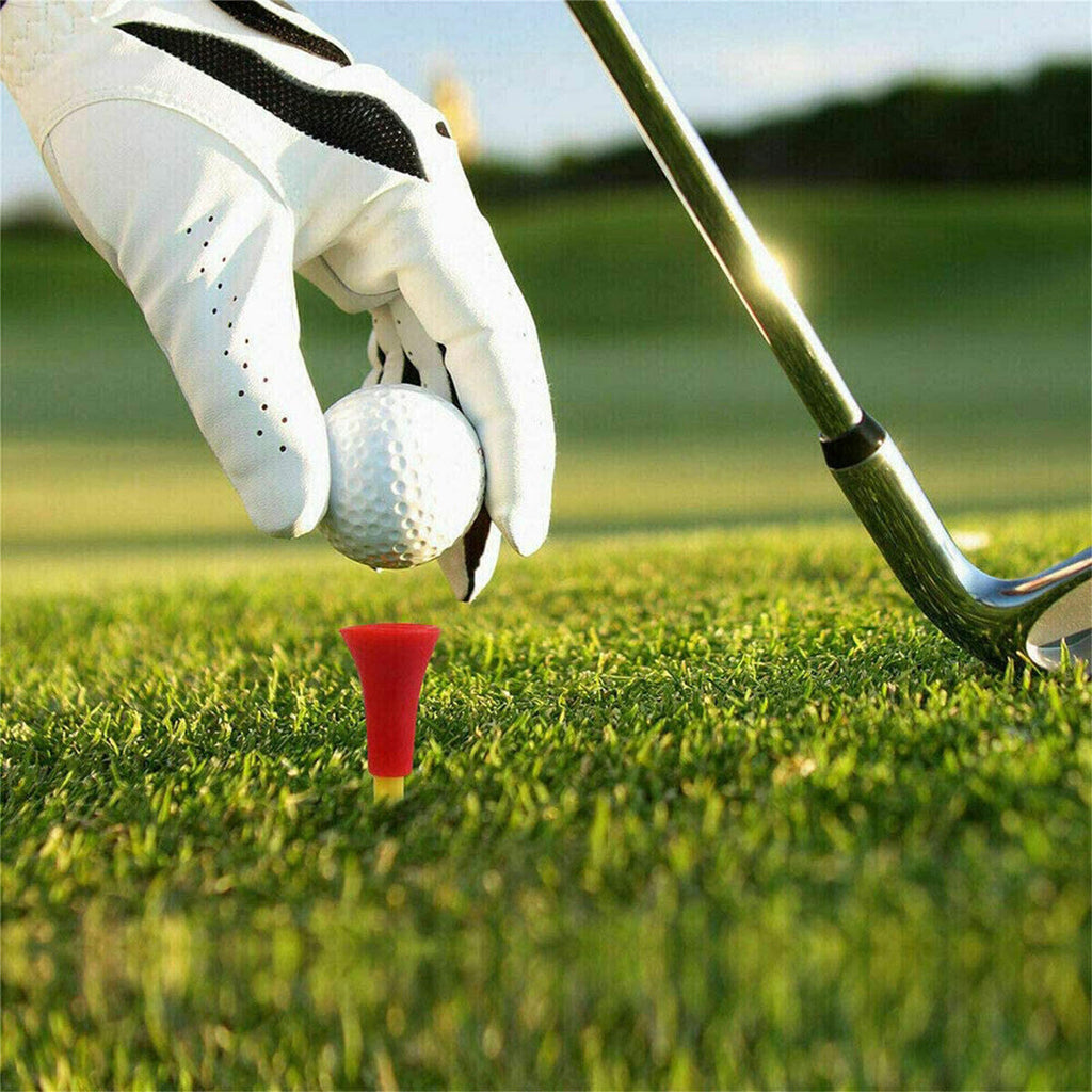 60 Pack 83mm Golf Tees with Rubber Cushion Top – Multi Color Durable Plastic Golf Tees