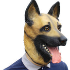 Dog Latex Head Mask for Halloween Costume – Creepy Animal Full Head Mask for Parties and Theater