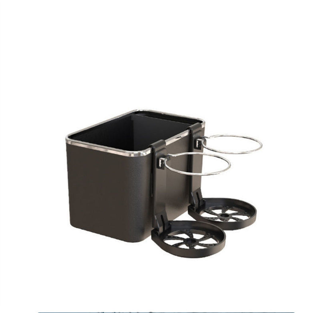Car Armrest Storage Box with Cup Holder and Tissue Drawer – Multifunction Coffee and Drink Organizer