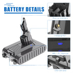 Replacement Battery for Dyson V7 SV11 Vacuum – 21.6V 6500mAh Sony Cell Battery Pack