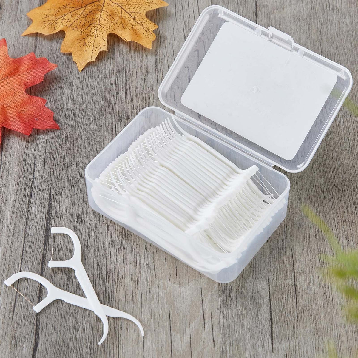 Open box of floss picks
