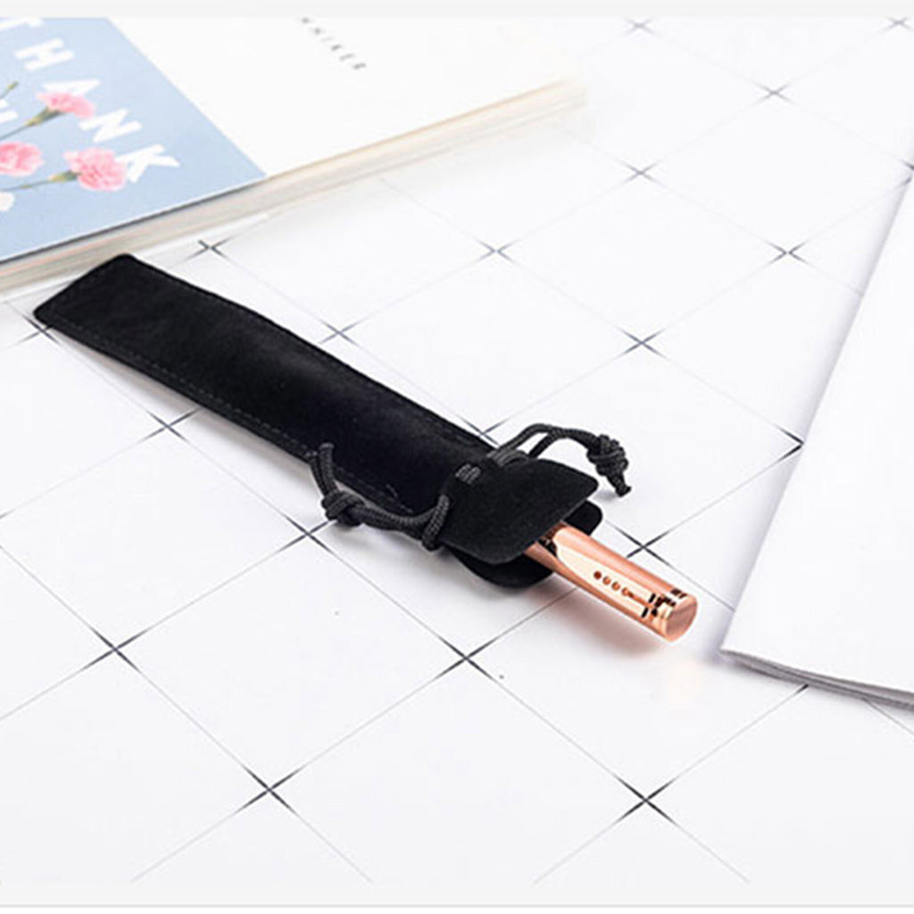 100PCS Velvet Pen Pouch Drawstring Pen Gift Bag Single Pen Packaging Case