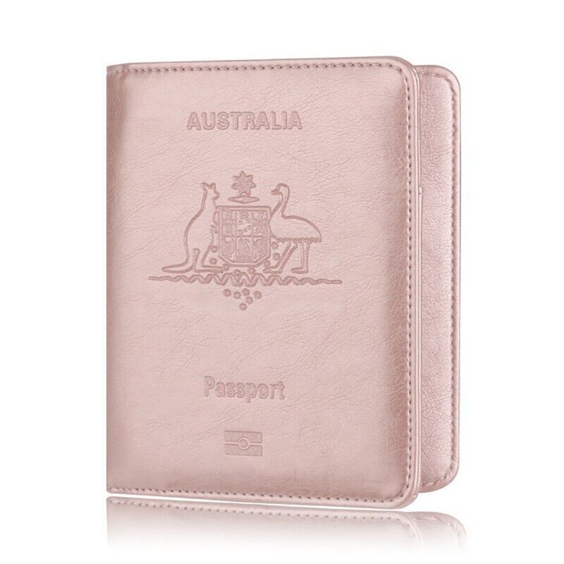 Slim RFID Blocking Passport Holder Wallet – Travel ID Card Organizer (AU Design)