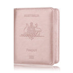 Slim RFID Blocking Passport Holder Wallet – Travel ID Card Organizer (AU Design)