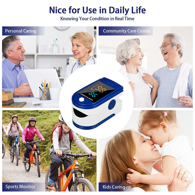 Fingertip Pulse Oximeter – Blood Oxygen Saturation (SpO2) & Heart Rate Monitor