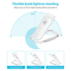 2 Pack USB Rechargeable Book Reading Light – Adjustable Warm White Clip On Bedside Reading Lamp