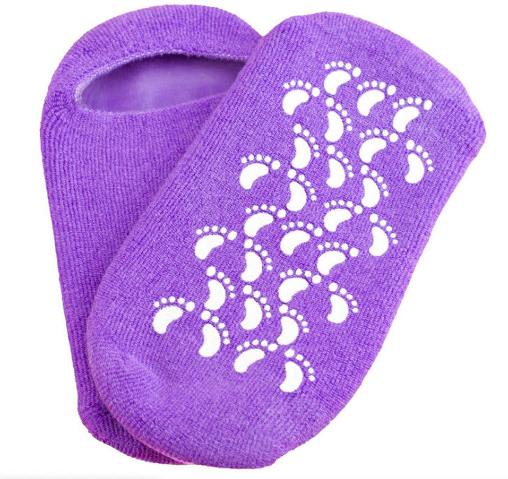 4 Pairs Moisturizing Gel Heel Socks - Cracked Dry Feet Repair Spa Foot Care Socks
