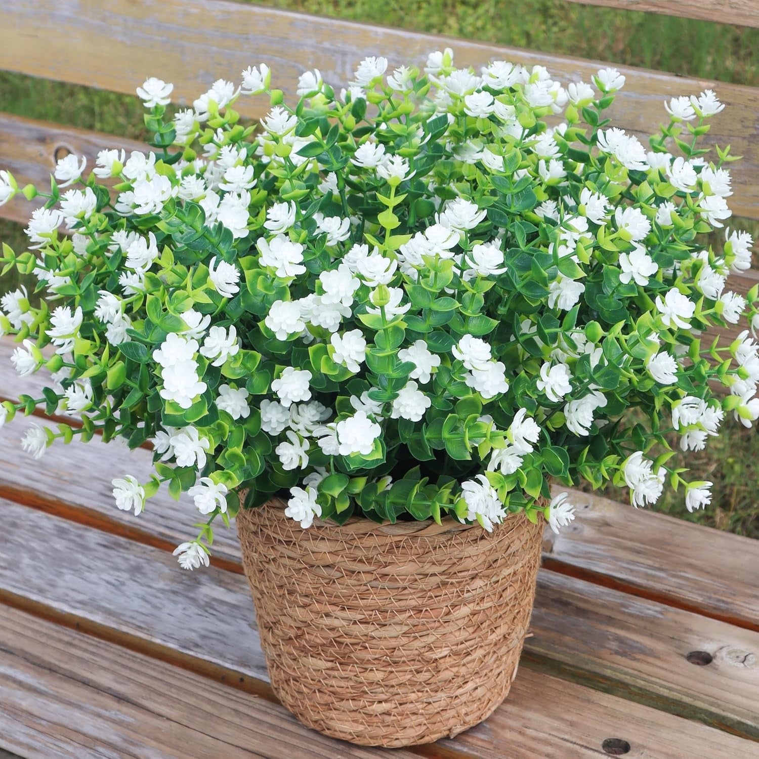 5 Bundles Artificial Camellia Flowers Decorative Plastic Floral Arrangement for Home Decor