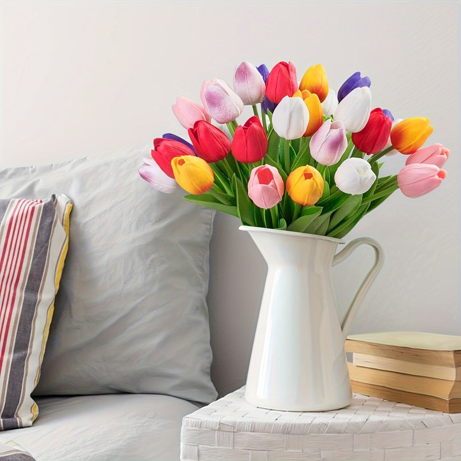 10pcs Artificial Tulip Flowers Bouquet | Realistic PU Faux Tulips for Home Wedding Decor