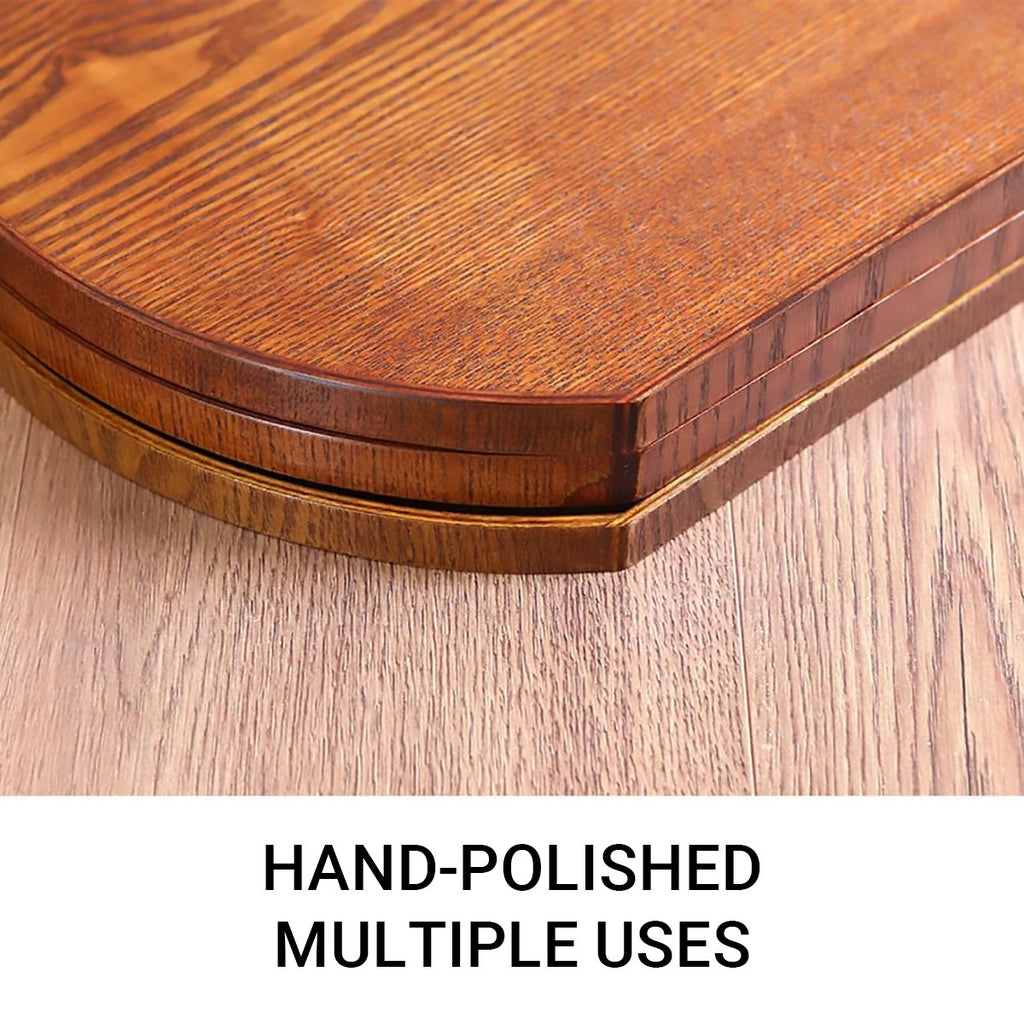 2PCS Semi-Circular Wooden Serving Pallets