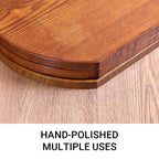 2PCS Semi-Circular Wooden Serving Pallets