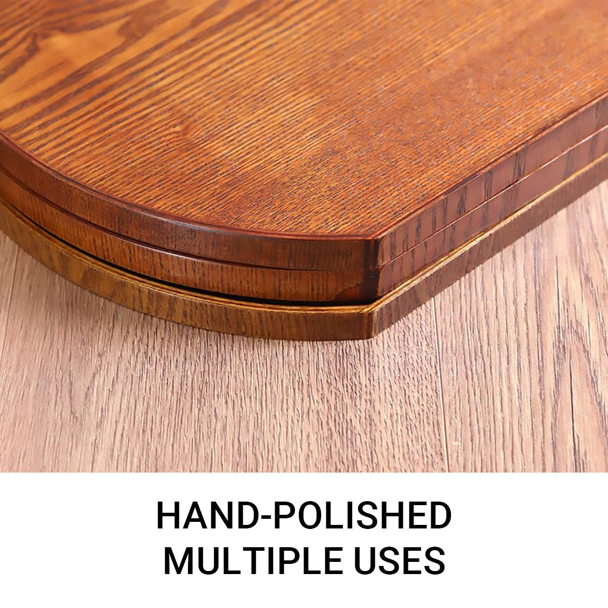 2PCS Semi-Circular Wooden Serving Pallets