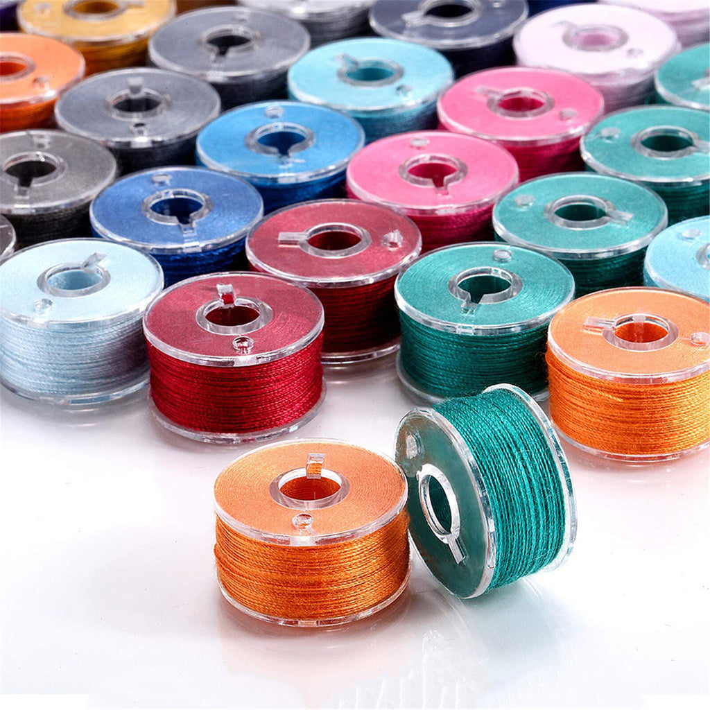 100PCS Multicolor Sewing Thread Spools - Universal Machine Bobbin Embroidery Thread Set