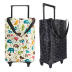 Foldable Shopping Trolley Cart with Wheels Aluminium Grocery Bag Retractable Handle