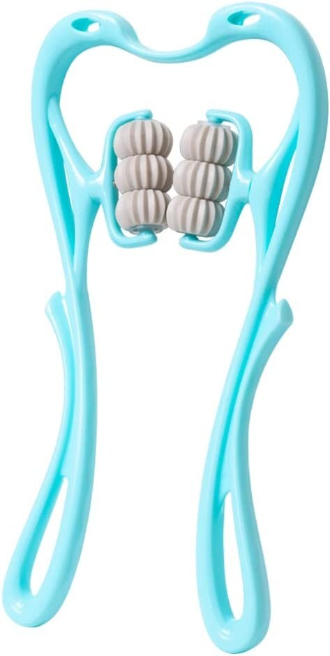Blue 6 roller neck massager