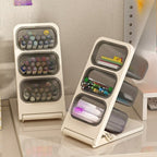 Large Capacity Desk Organiser Pencil Holder - Slanted Pen Holder Storage Box for Office and Makeup Supplies