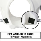 Adjustable Elevated Toilet Seat with Support Arms | Portable Bathroom Safety Aid for Elderly & Disabled